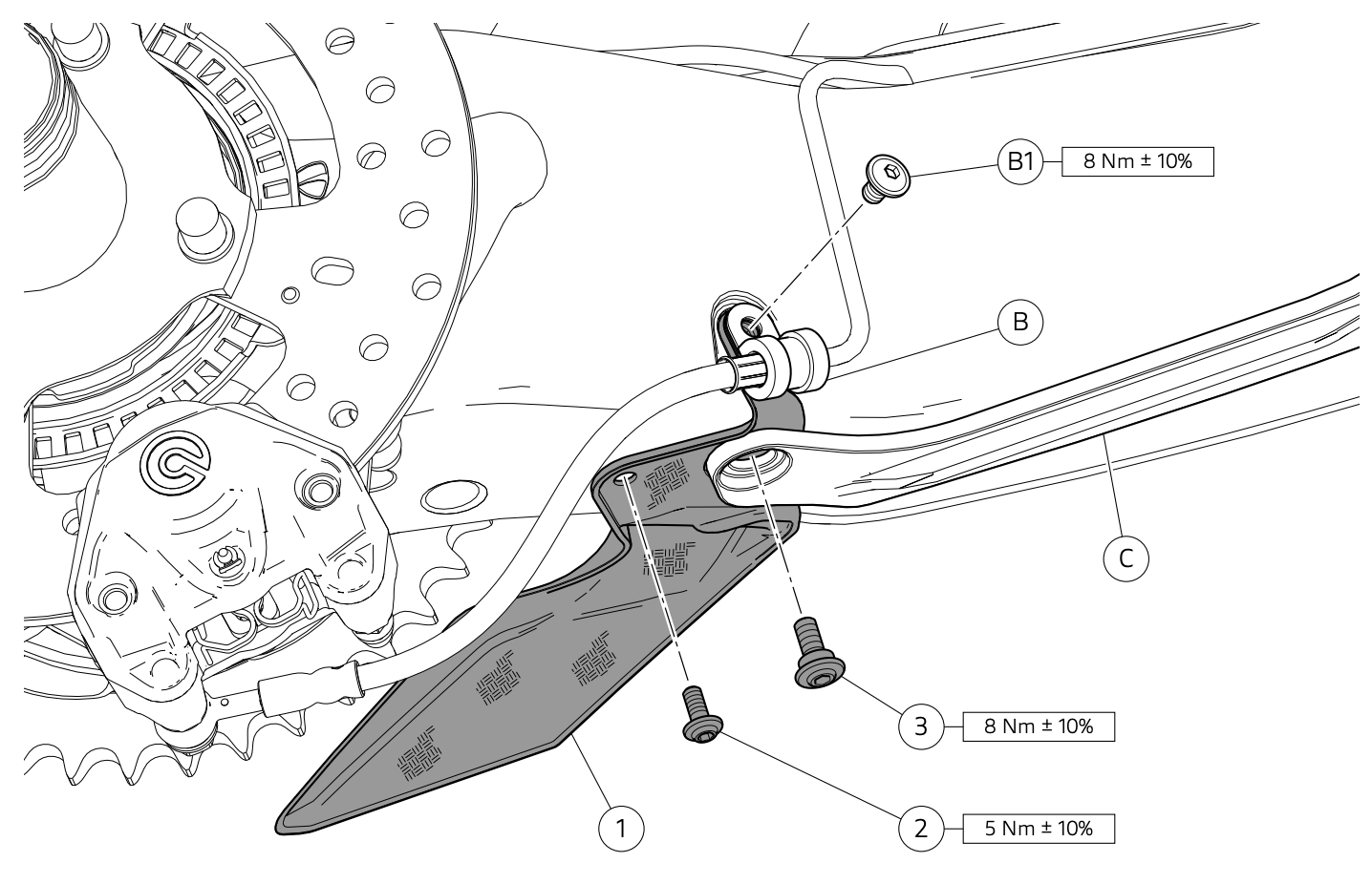 DUCATI Panigale V4 スイングアーム カーボンチェーンガードフィン StreetFighter V4 DP正規純正品 96981281AA
