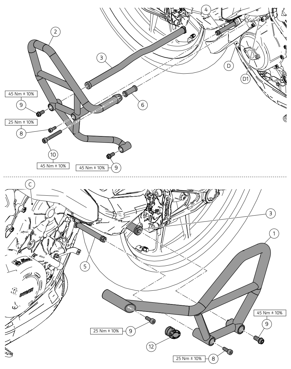 DUCATI MultiStradaV4 Enduro Accessory Package 97981282AB Ducati Multistrada V4 Enduro DP Genuine Product