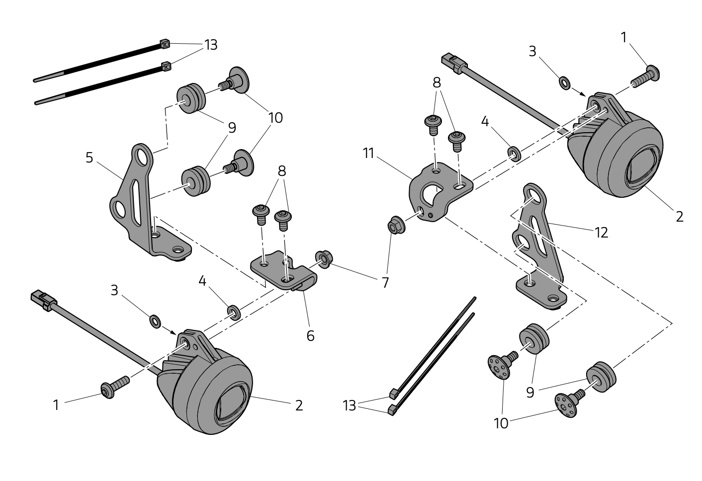 DUCATI DesertX 96681282AA LED アディショナルランプ ドゥカティ デザートX DP純正品