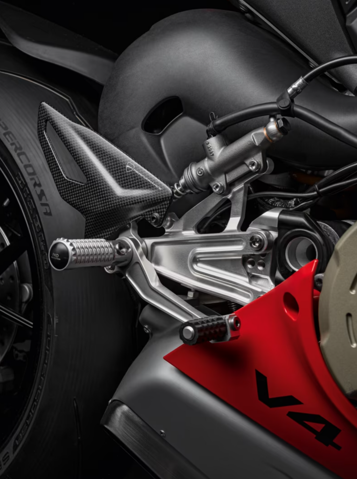 DUCATI Panigale V4 heel plate left and right set 96981061A 96981062A StreetFighterV4/V2 DP heel guard