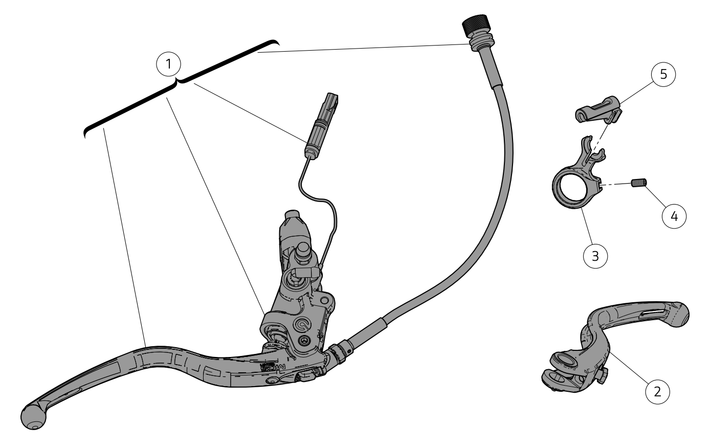 DUCATI PanigaleV4 ブレーキレバーリモートアジャスターセット 96180871AA パニガーレ ドゥカティ DP純正品
