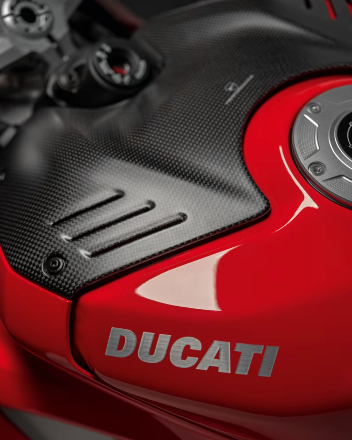 DUCATI Panigale V4 -2021 96981051A Carbon fiber tank cover Ducati Panigale V4 DUCATI Performance genuine product