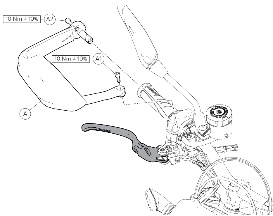 DUCATI ブレーキレバー 96180881AA HyperMotard 698 MONO ハイパーモタード 698 モノ ドゥカティ パフォーマンス Rizoma