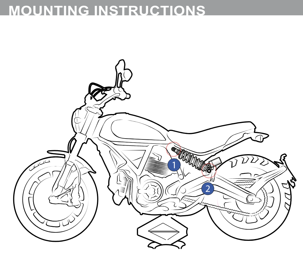 DU509 OHLINS Rear Suspension DUCATI SCRAMBLER DesertSled Ducati Scrambler Desert Sled