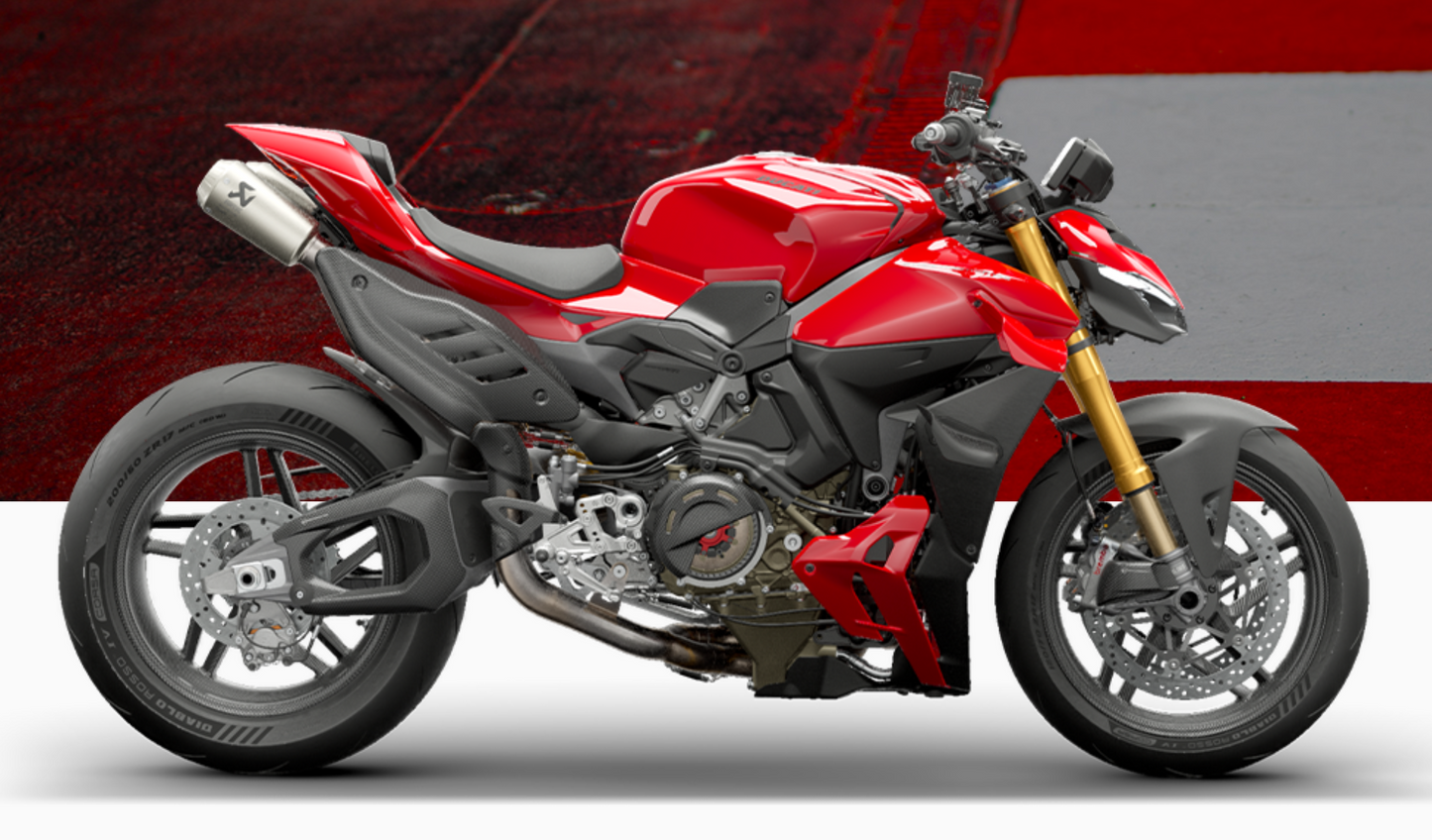 DUCATI 2025-2026 StreetFighter V4 Carbon Fiber Heel Guards (Part Number 96982221AA) Genuine DP Parts