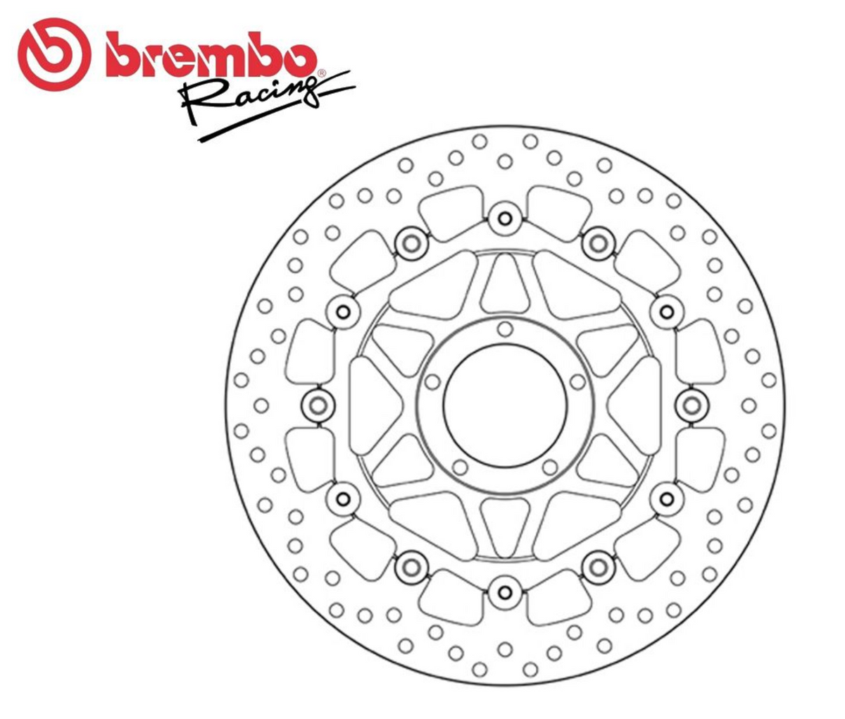 Italian stock Brembo SERIE ORO Serie Oro Floating brake disc rotor for DUCATI Panigale V4/1299/1199/S/R 330mm 78B40890 Ducati Panigale 2025