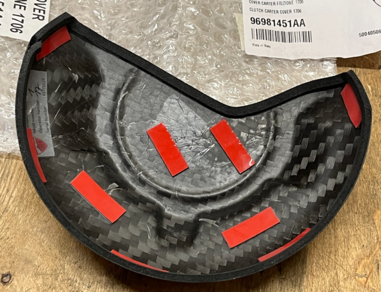 DUCATI Multistrada V4/V4S Clutch Carbon Cover 96981451AA Genuine MultiStrada V4 DP Clutch Cover