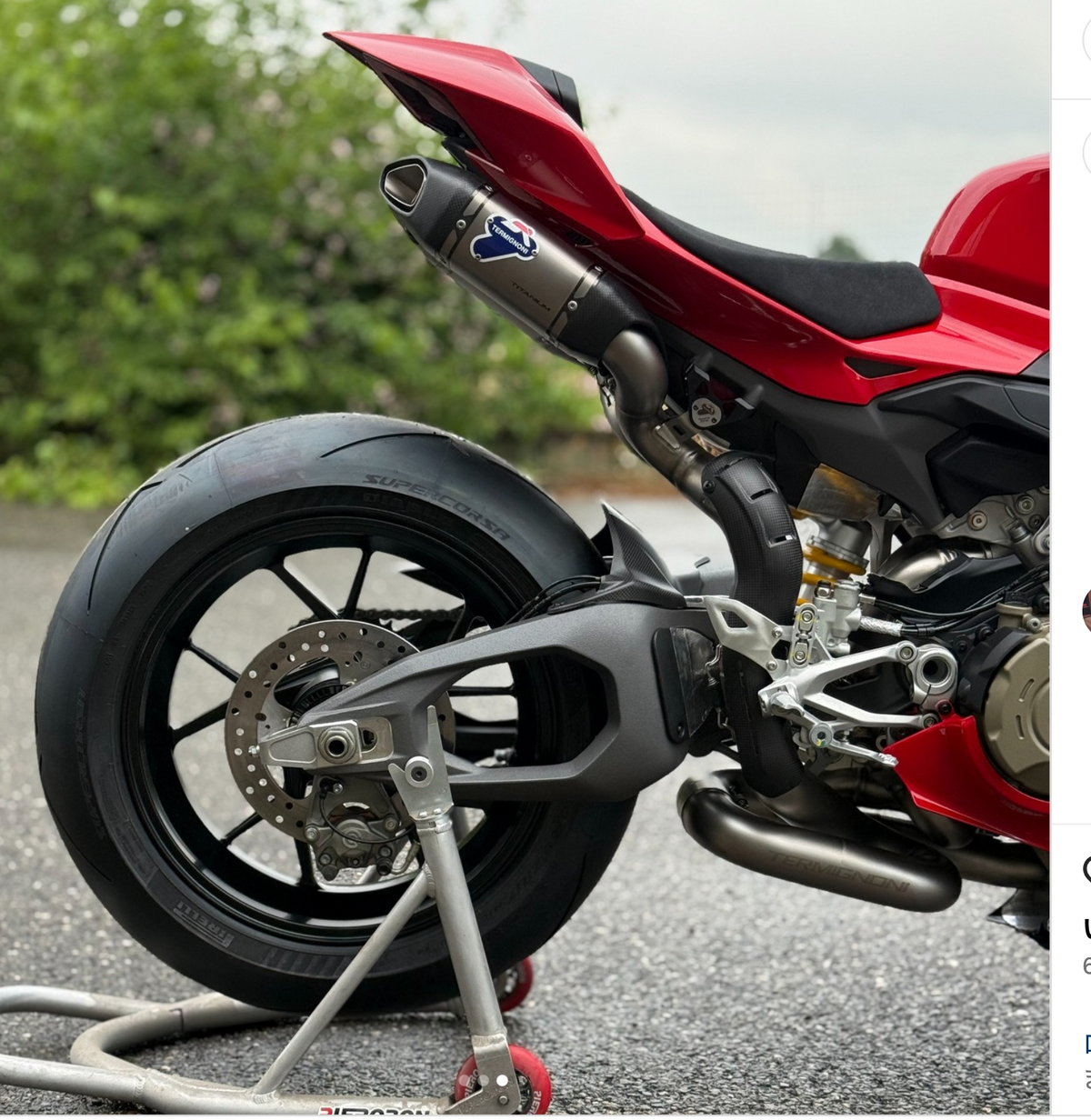 イタリア在庫あり DUCATI 2025 StreetFighterV4 コンプリートエキゾーストユニット D24209400ITC Termignoni D242094