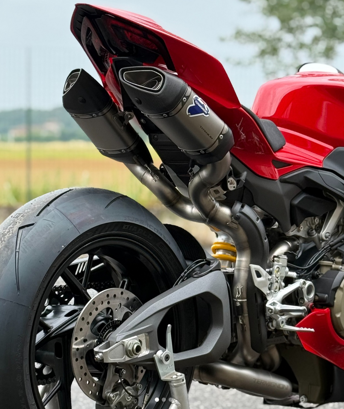 イタリア在庫あり DUCATI 2025 StreetFighterV4 コンプリートエキゾーストユニット D24209400ITC Termignoni D242094