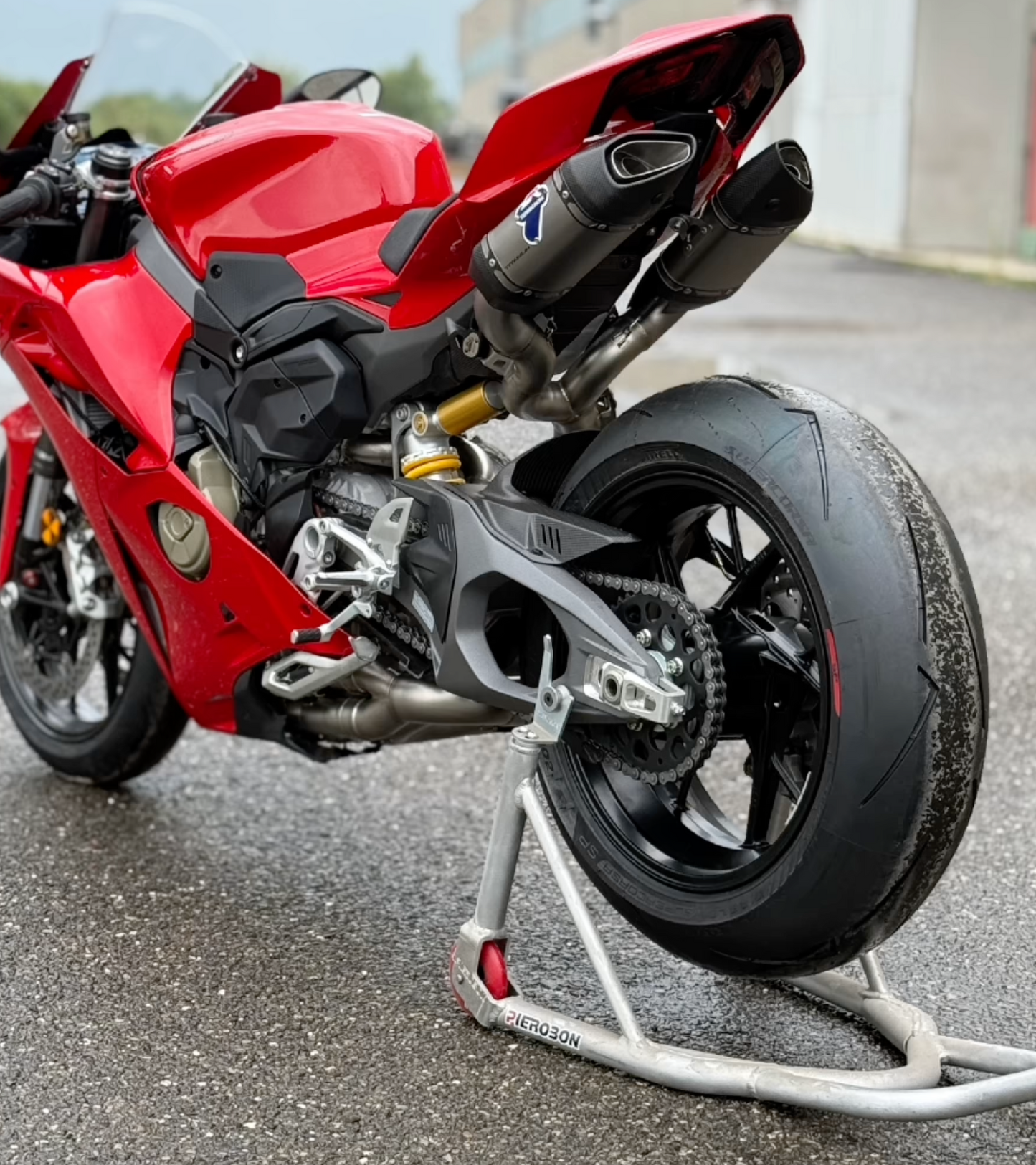 イタリア在庫あり DUCATI 2025 PanigaleV4 フルチタン コンプリートエキゾーストユニット D23109400TTC Termignoni 2025 パニガーレV4