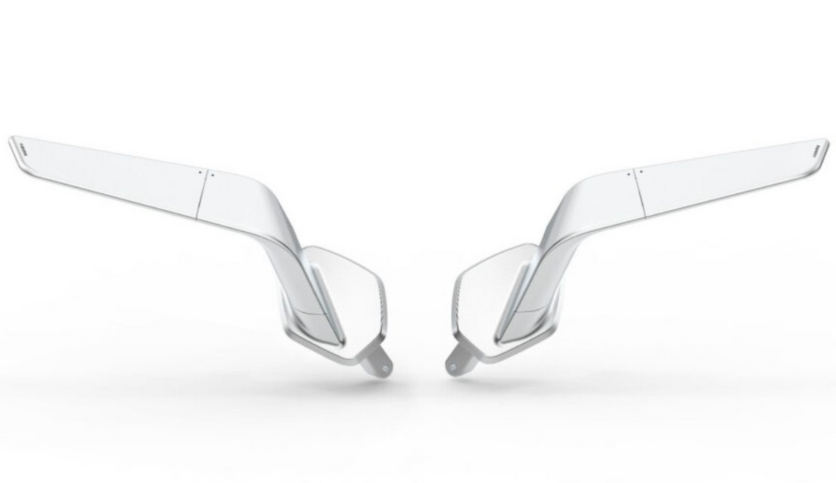 Black/Silver Rizoma Stealth Mirrors BSS044B and BSS044A for DUCATI Panigale V2 2025-2026 (In Stock, Italy)
