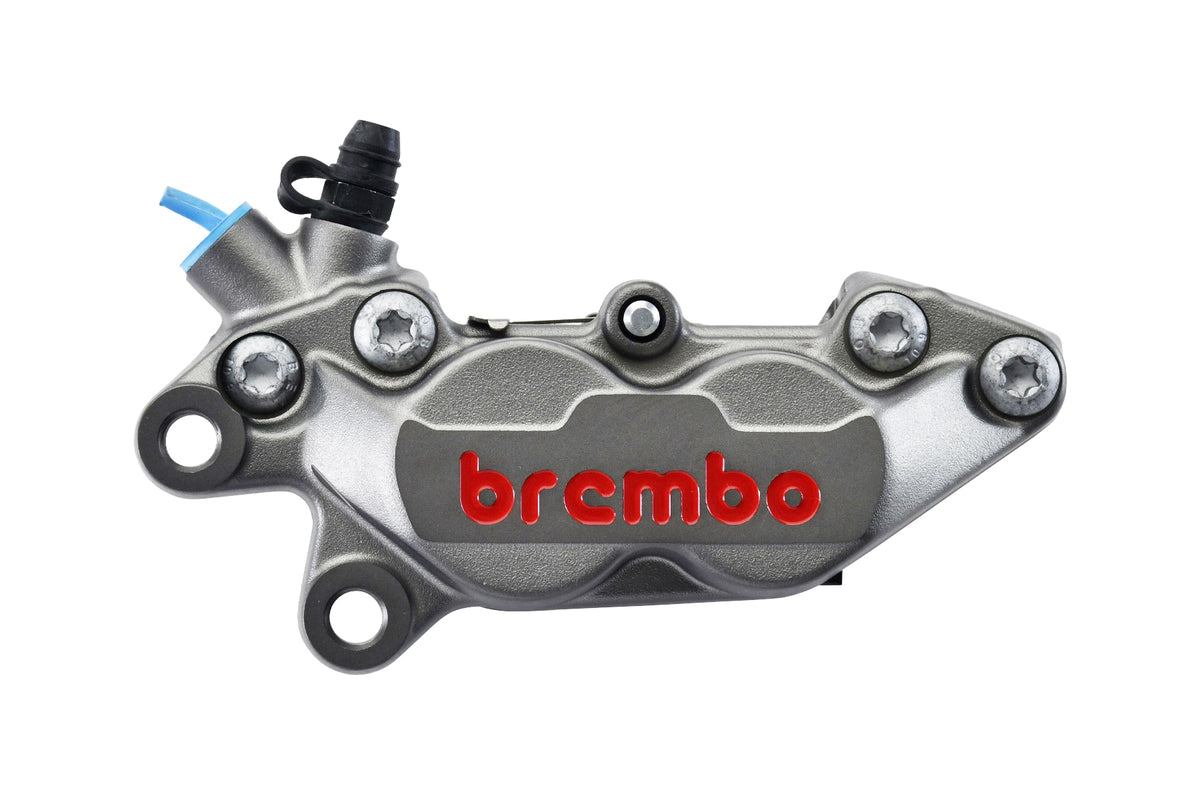 国内在庫あり brembo キャリパーアルミピストン br660 パッド付 チタンカラー 赤ロゴ 左 20.5165.79 / 右 20.5165.89 ブレンボ純正