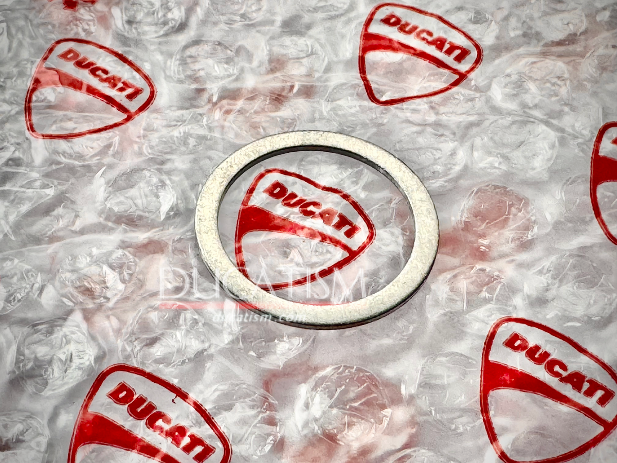 DUCATI 純正 22032083A ALUMINIUM GASKET ドゥカティ 純正 アルミ ガスケット ドレン 外径28mm×内径22mm×厚み1mm