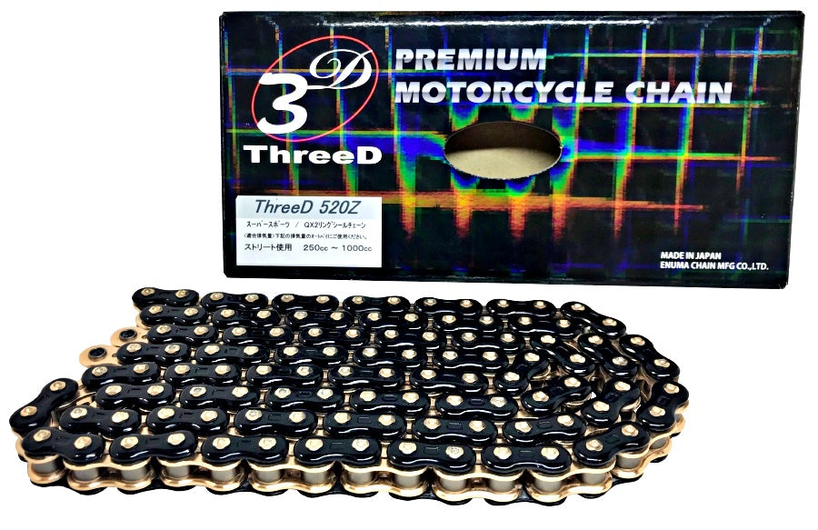 ThreeD スリード 520Z GP ゴールド ブラック シルバー チェーン 110L 120L DUCATI 520Z-GP/GP-110 120 MLJ EK 江沼チェーン 日本製