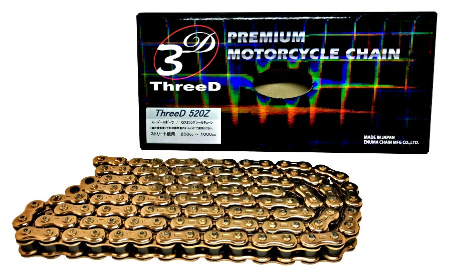 ThreeD スリード 520Z GP ゴールド ブラック シルバー チェーン 110L 120L DUCATI 520Z-GP/GP-110 120 MLJ EK 江沼チェーン 日本製