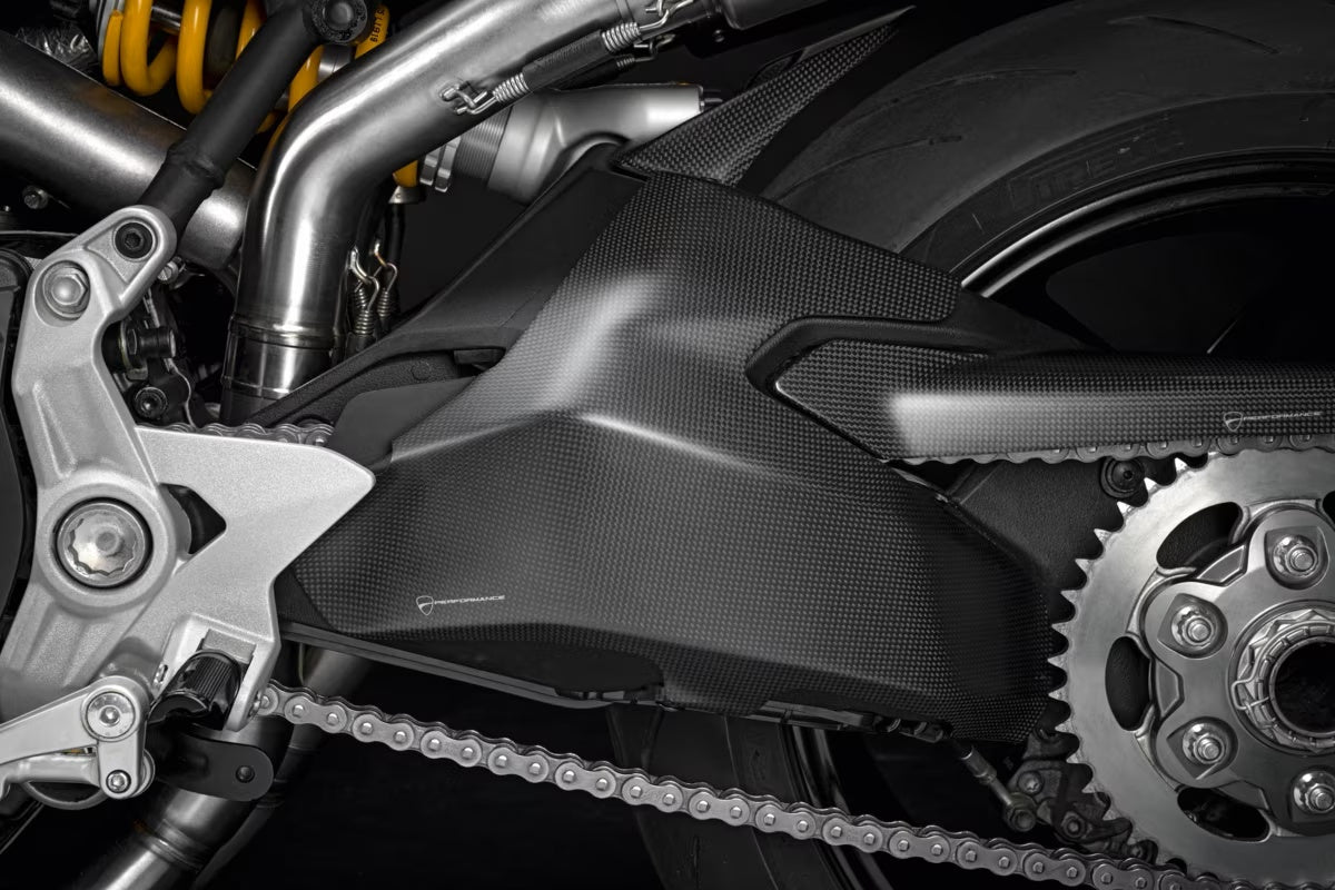 廃盤 DUCATI スーパースポーツ 939 / 950 Monster1200 スイングアーム カーボン カバー ドゥカティ SuperSport DUCATI正規純正品 96980891A