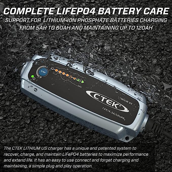 CTEK LITHIUM US 1年保証付 最新 リチウムバッテリーチャージャー&メンテナー 56-926 12V充電器 シーテック 日本語説明書付属