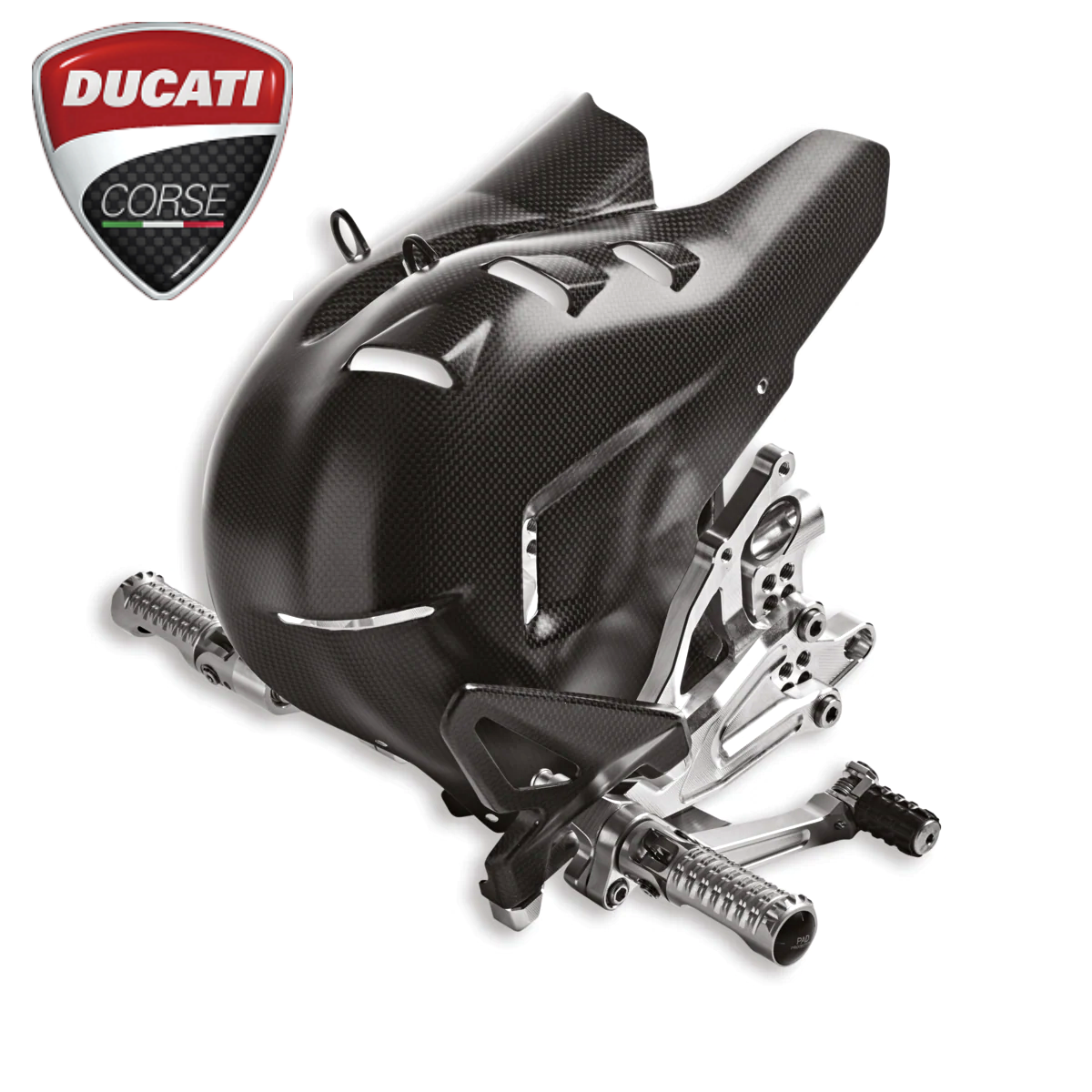 Italy in stock DUCATI CORSE Panigale SuperLeggera V4 aluminum adjustable rider footpegs 96280651AA Ducati Corse Panigale V4 foldable step kit