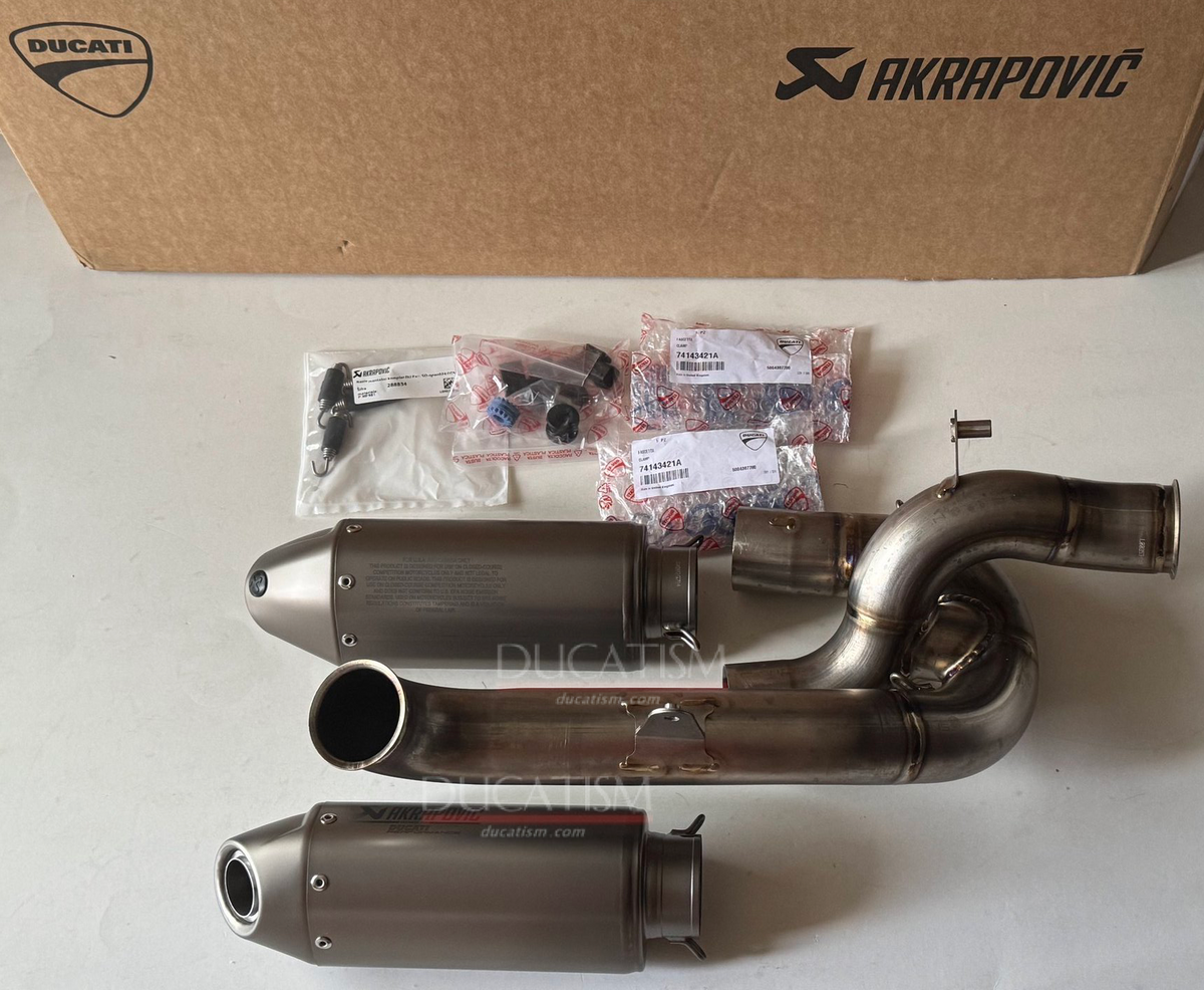 イタリア在庫あり 2025-2026 DUCATI パニガーレ V4 レーシングサイレンサー アクラポヴィッチ PanigaleV4 Akrapovic 96482341AA DP純正