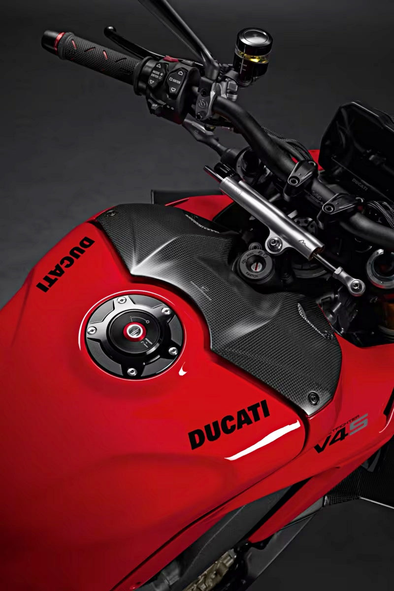 DUCATI ストリートファイター V4 2023-2024 カーボン製フューエルタンクカバー ドゥカティ StreetFighterV4 DP純正品 96981611AA