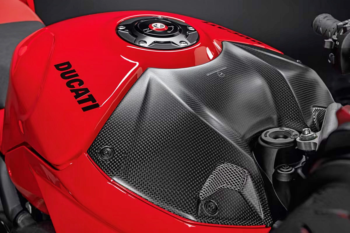 DUCATI ストリートファイター V4 2023-2024 カーボン製フューエルタンクカバー ドゥカティ StreetFighterV4 DP純正品 96981611AA