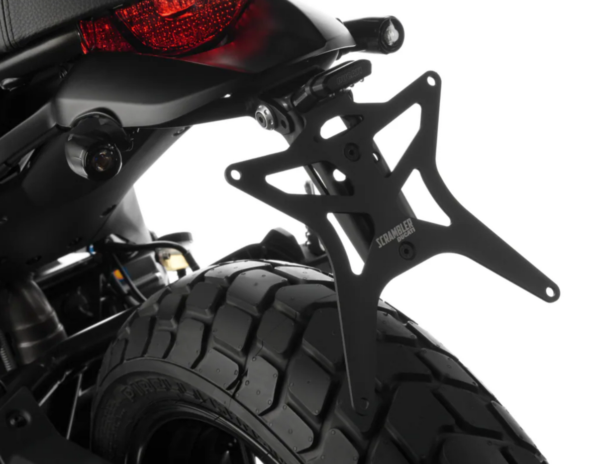 DUCATI 2016-2021 Scrambler 400-800 Aluminum License Plate Holder Ducati Scrambler 97380212A DP Genuine