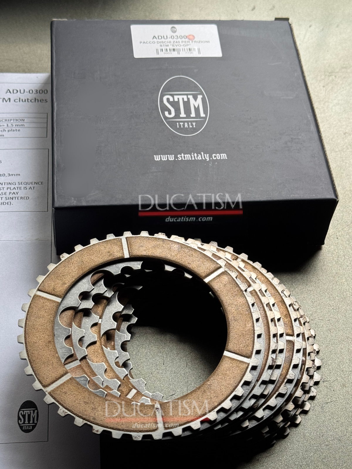 イタリア在庫あり STM EVO-GP Z40 乾式 クラッチ ディスクkit DUCATI Z40T ドゥカティ ADU-0300 STM 純正品