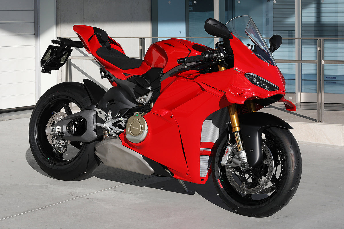AELLA DUCATI 2025 Panigale V4 ラジエター&オイルクーラーガード AE-56156 SUS/Bk パニガーレV4 ドゥカティ
