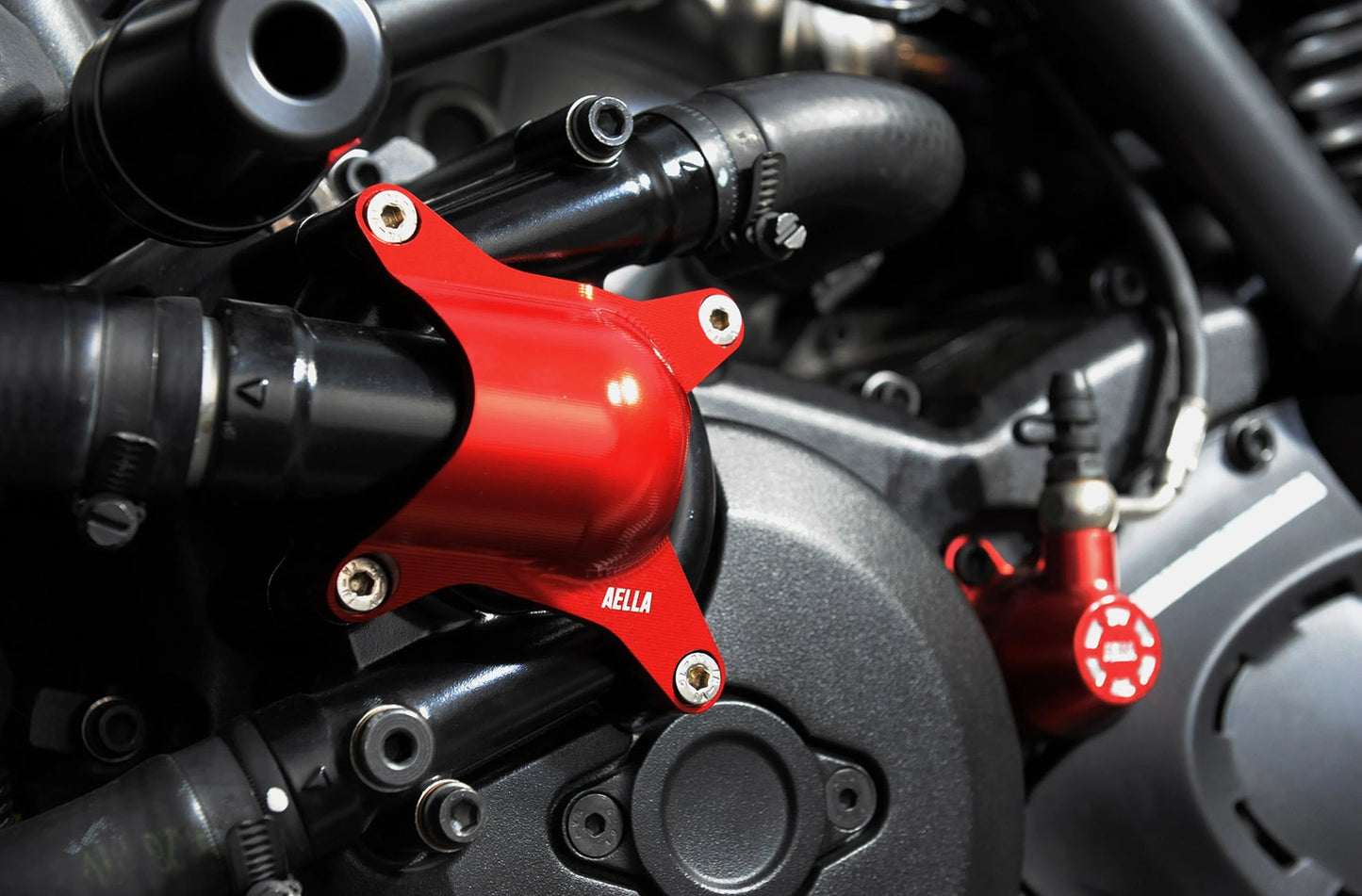 アエラ AE-68202 ウォーターポンプカバー アルミ製 DUCATI DIAVEL Monster 1200 821 ドゥカティ AELLA