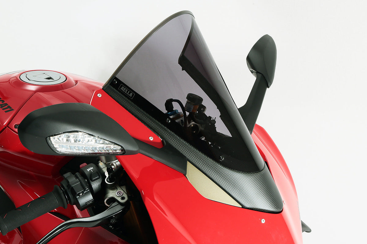 AELLA DUCATI PanigaleV4 2020-2023 アエラ ドライカーボンハイスクリーン:スモーク/クリア パニガーレV4/V4R ドゥカティ AS-004-00-04
