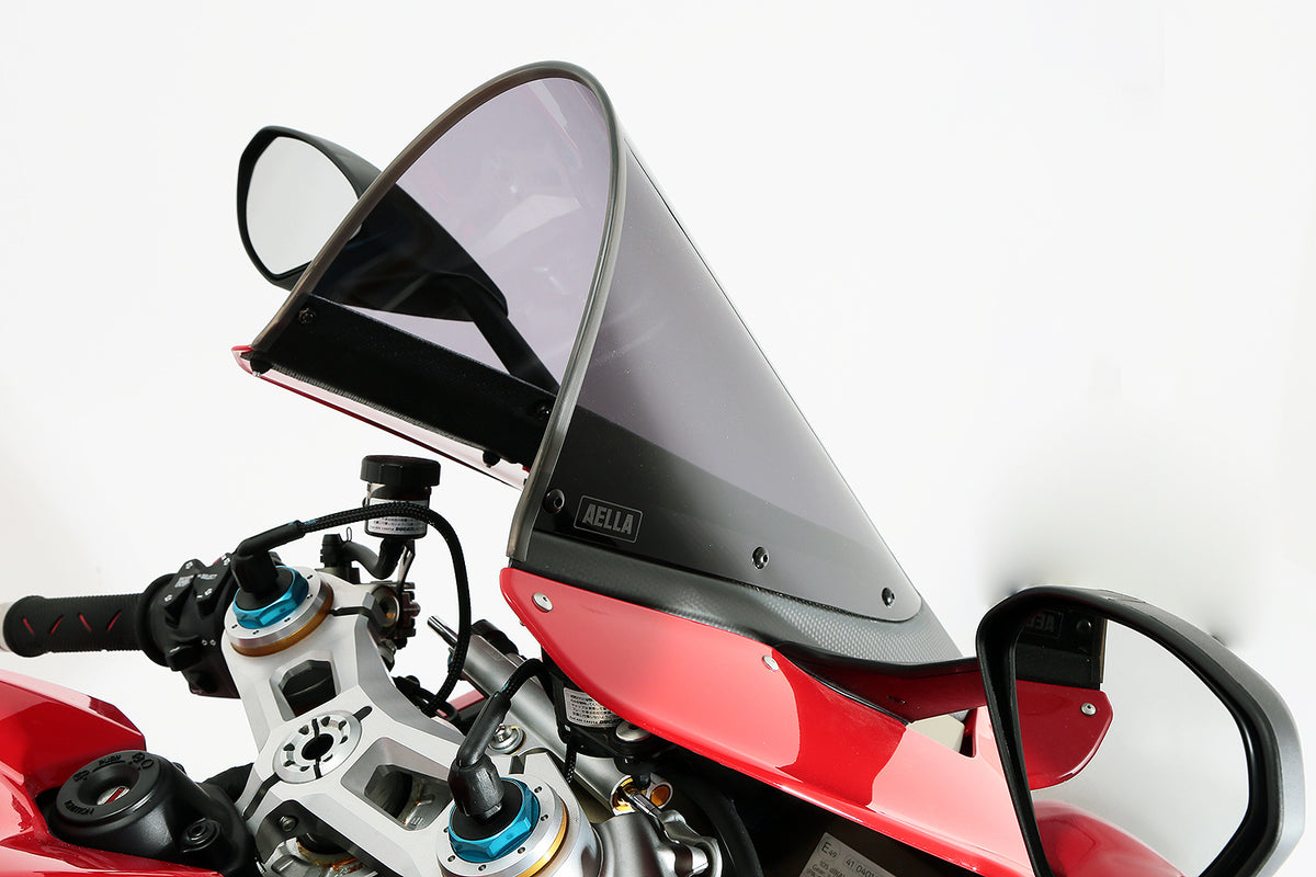 AELLA DUCATI PanigaleV4 2020-2023 アエラ ドライカーボンハイスクリーン:スモーク/クリア パニガーレV4/V4R ドゥカティ AS-004-00-04
