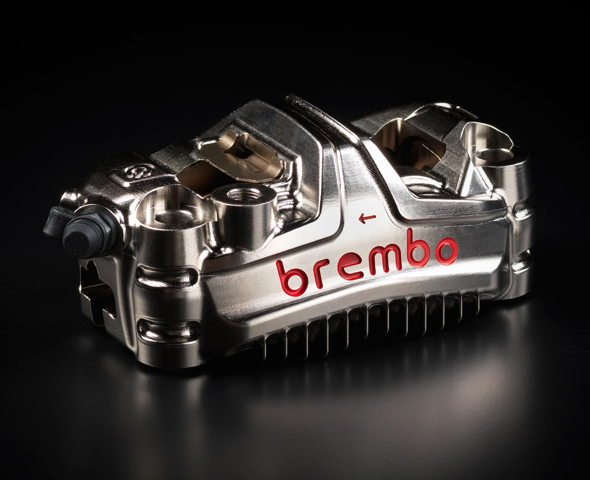 In stock in Japan: brembo GP4-MS HP Radial Monobloc CNC Calipers, Left and Right Set, Nickel Coated, 100mm Pitch, 220.D600.50 Brembo Racing 220D60050