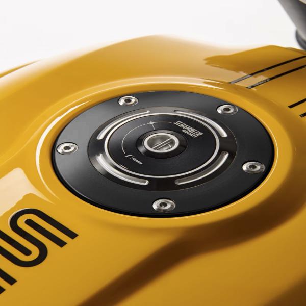 DUCATI Scrambler ビレットアルミニウム製 フィラープラグ ドゥカティ スクランブラー タンクキャップ シルバー 97780072AA/ブラック 97780072AB DP純正
