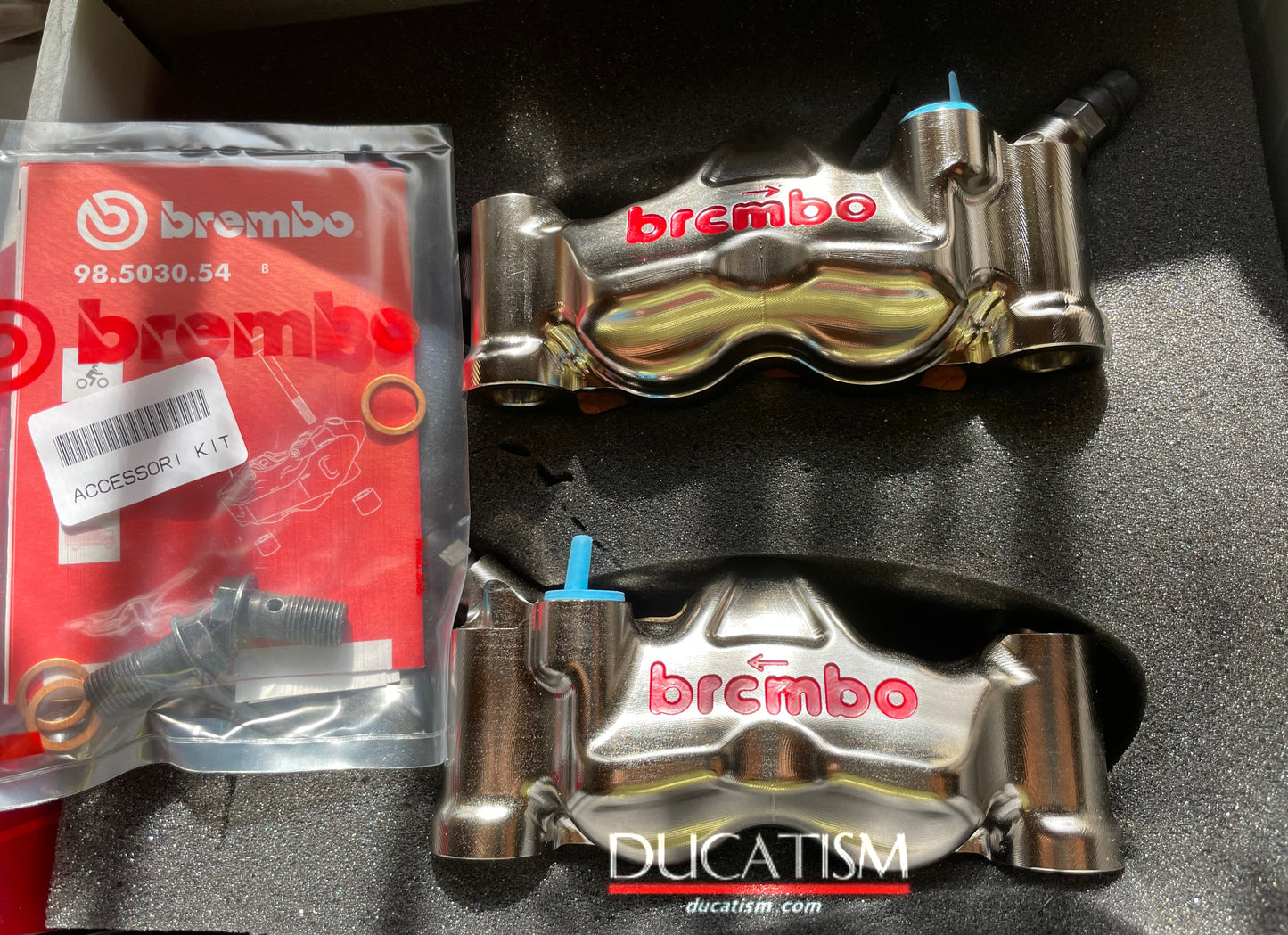 stock in Italy Brembo GP-4RX 108p HPK Radial CNC Caliper with Racing Pads 220.B010.10 Nickel Coated Brembo Genuine Product