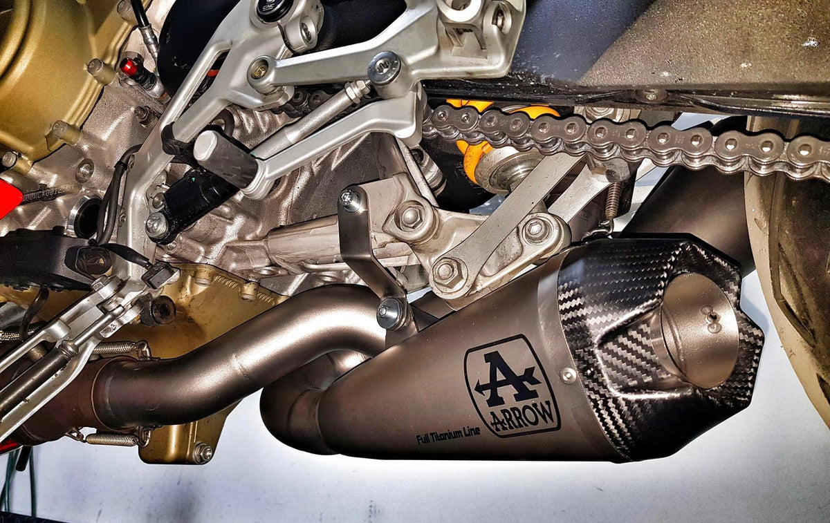 イタリア在庫あり DUCATI パニガーレV4 ARROW フルチタン スリップオンサイレンサー PanigaleV4 ストリートファイターV4 アロー 71162PK