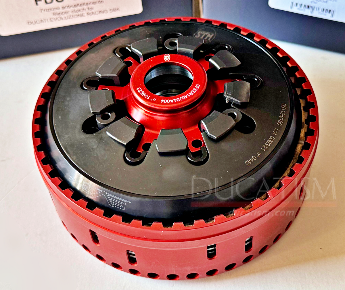 In stock in Italy. STM Evoluzione Racing Slipper Clutch Complete Kit for DUCATI Z48 (FDU-S010C) EVO-SBK. Genuine STM part.