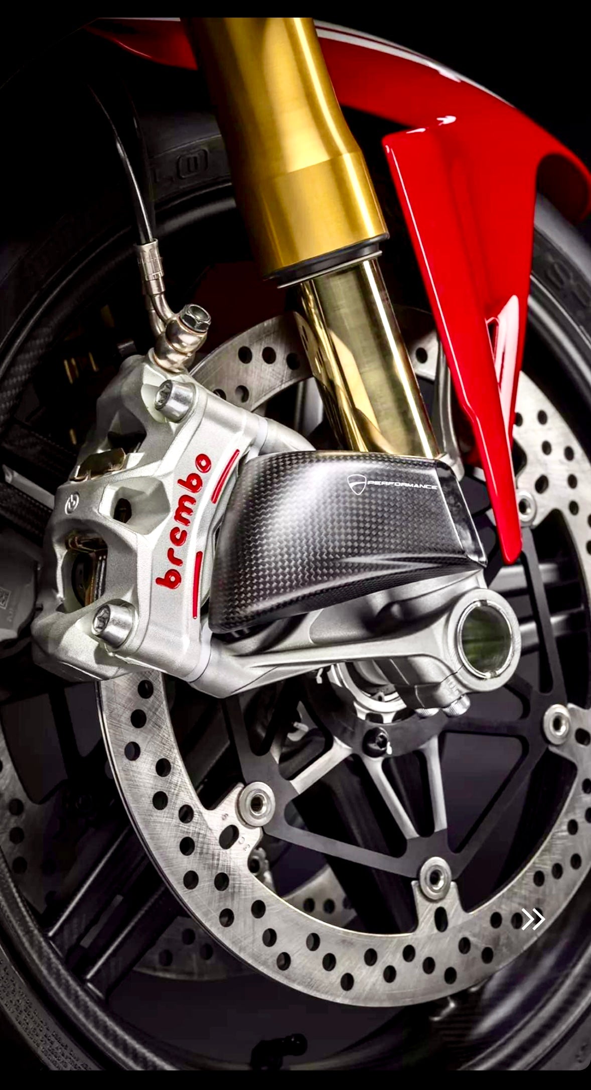 DUCATI Panigale V4 carbon duct for brake cooling DucatiPerformance Genuine 96981471AA
