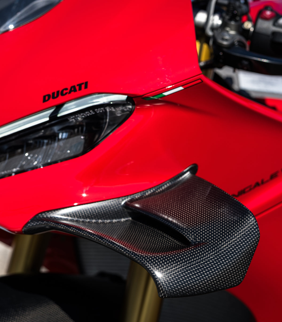 DUCATI 2025-2026 Panigale V4 Carbon Fiber Wing Set (Part Number 96981831AA) - Genuine DP Parts