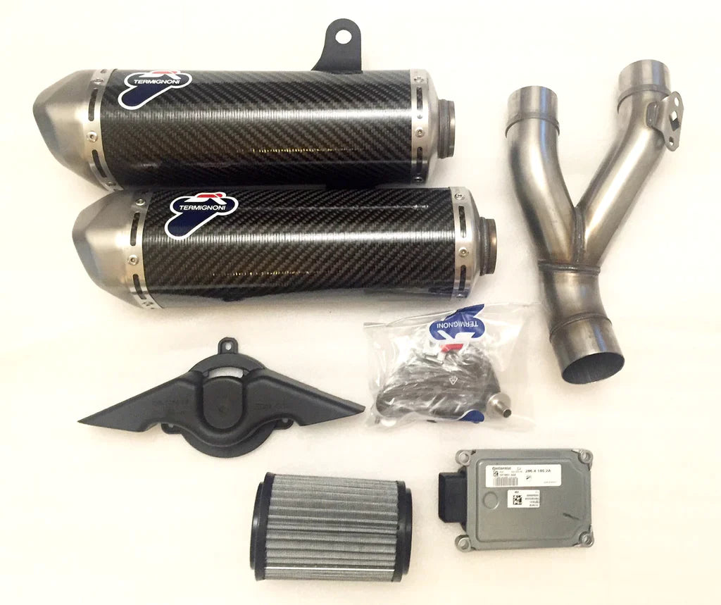 Italy in stock Termignoni Ducati Monster 1100 EVO Slip-on Carbon Silencer DUCATI Monster 1100 Evo 96458811B ECU + Air Cleaner Full Set