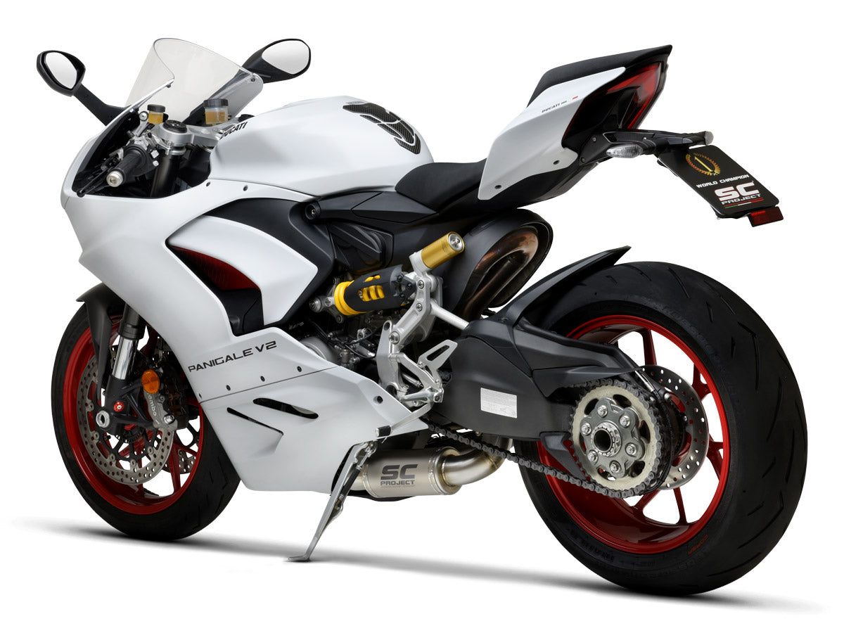 SC-PROJECT - S1 スリップオンサイレンサー & 2-1 専用キャタライザー付リンクパイプ バッフル付属 PANIGALE V2 '20-24 D35-LT41T