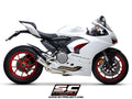 SC-PROJECT - S1 スリップオンサイレンサー & 2-1 専用キャタライザー付リンクパイプ バッフル付属 PANIGALE V2 '20-24 D35-LT41T