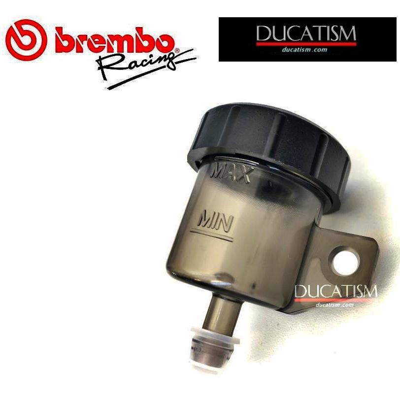 あすつく brembo オイルタンク S15A タイプ 小 タンク スモークグレー キャップ 黒 取出し ストレート ブレンボ純正品 10.4446.43