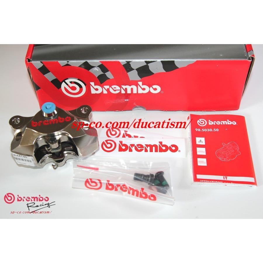 brembo レーシング GP2-SS CNCリアキャリパー ニッケルコート 84mmピッチ パッド付き 120.A441.40 ブレンボ純正 120A44140