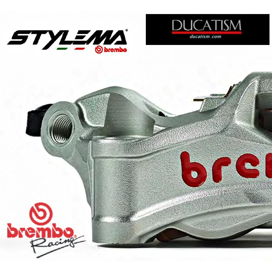 DUCATI Performance brembo STYLEMA Radial Monoblock Color Front Brake Caliper Left and Right Set Red 96180861AB Black 96180861AA