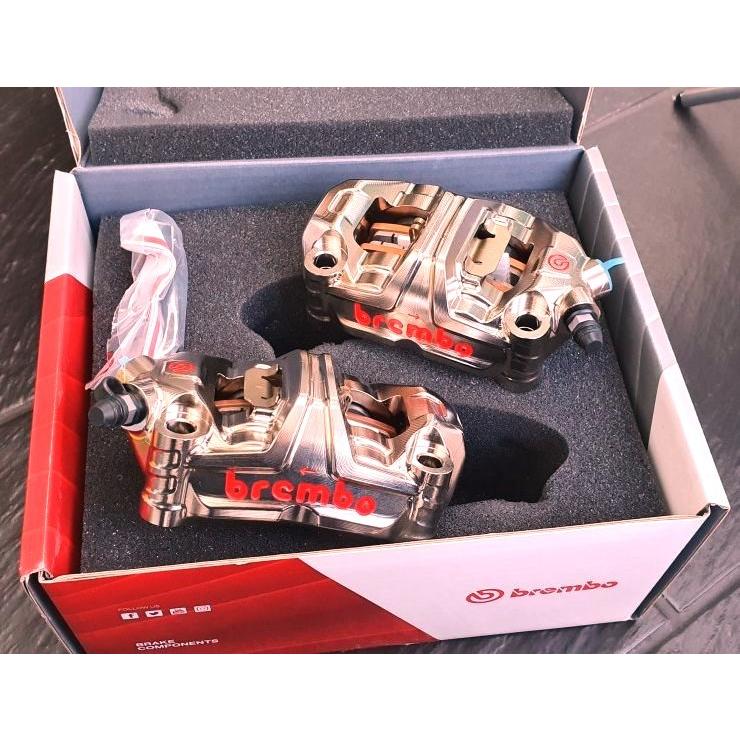 イタリア在庫あり brembo GP4-MS HPラジアル モノブロック CNCキャリパー 左右set ニッケルコート 100mmピッチ 220.D600.10 ブレンボ レーシング DUCATI 220d60010
