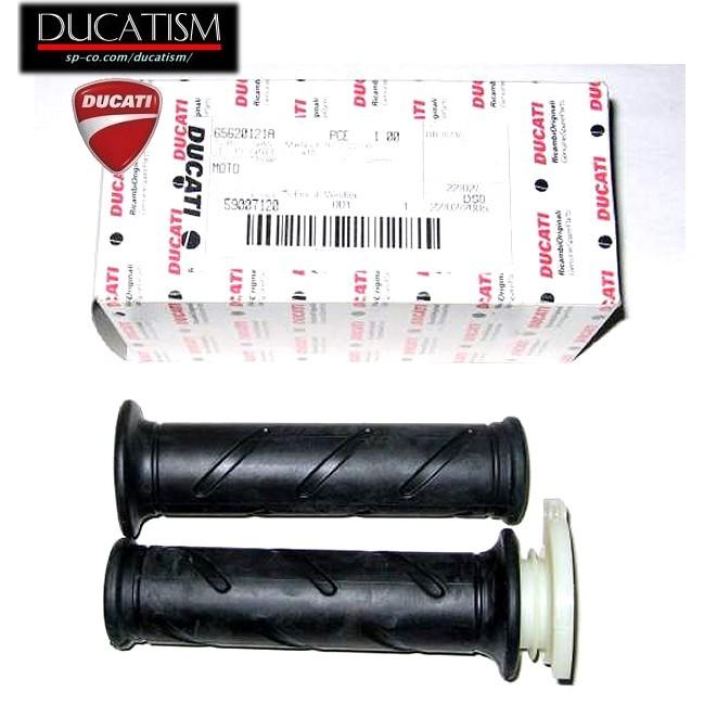 DUCATI 純正 916/996/998/748/MH900e/SS1000ds/Monster900ie/1000/1100/1100evo /etc... 65620121A 純正グリップ&スロットルパイプset