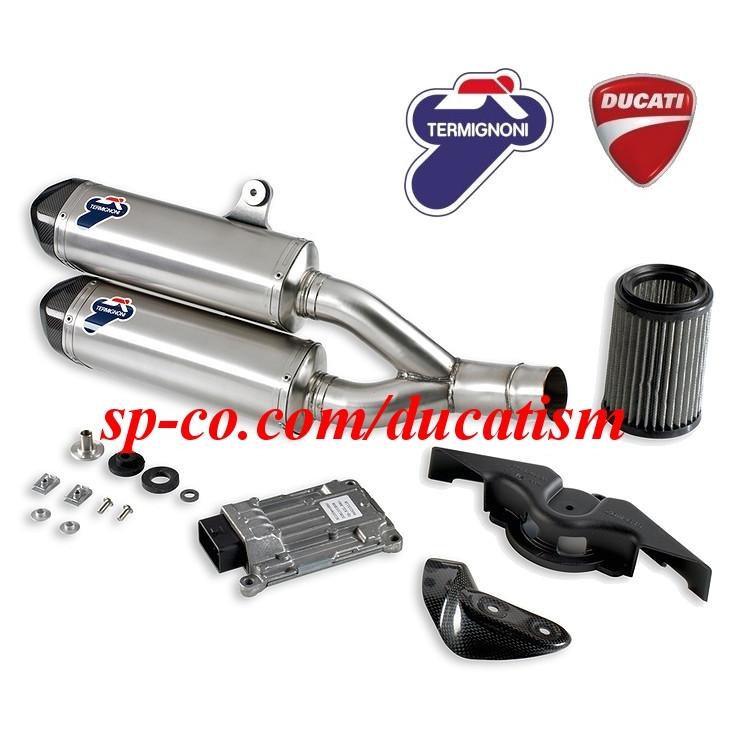 イタリア在庫あり テルミニョーニ モンスター 1100EVO 承認サイレンサー 96450111B DUCATI Monster 1100 Evo ECU+エアクリーナーフルset