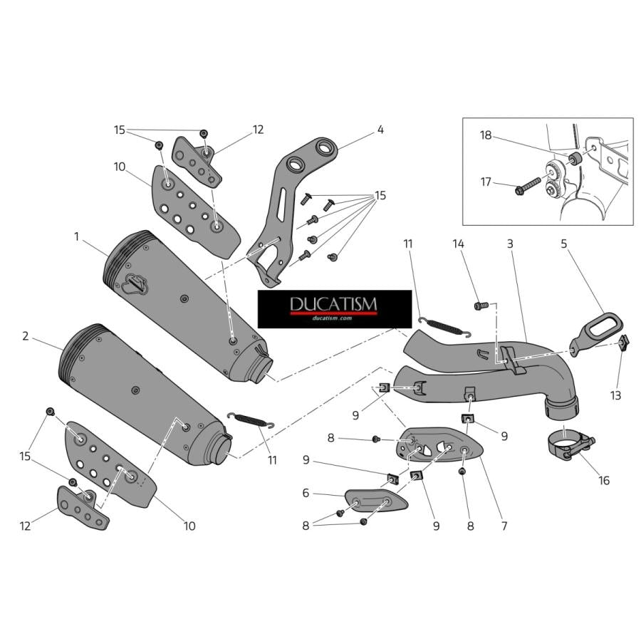 DUCATI Scrambler 1100 Approved Silencer Termignoni SCRAMBLER D Performance 96481451A 2018-2020