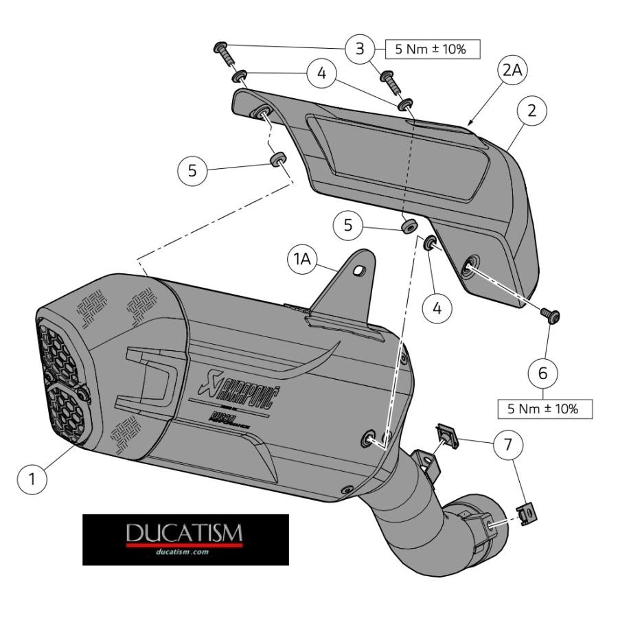 DUCATI MultiStradaV4 2025-2027 Type-approved Slip-on Silencer 96482441BA Multistrada V4 Ducati Genuine