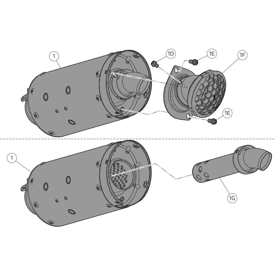 Italy Stock Termignoni DUCATI Monster 937 950 Racing Silencer 96481844AA